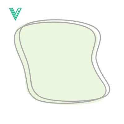 Abstract Organic Shape with Soft Pastel Green Color
