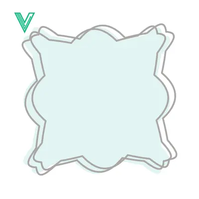 Decorative Frame with Soft Pastel Colors and Subtle Shadow Effect