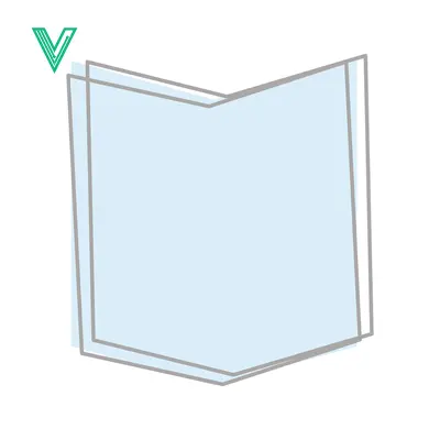 Minimalist Open Book Icon with Light Blue Pages