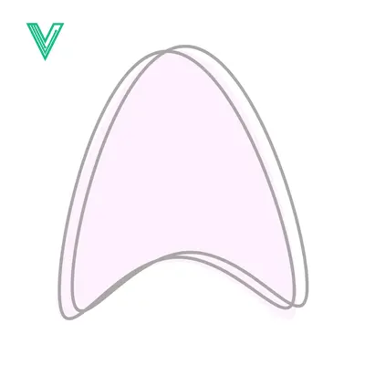 Premium design asset: Abstract Minimalist Pink Shape with Outline