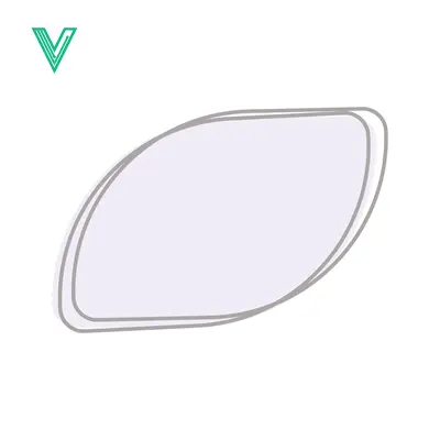 Aset desain premium: Abstract light purple shape with gray outline