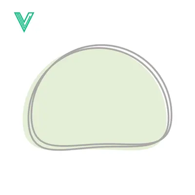 Abstract Organic Shape with Soft Pastel Green Color