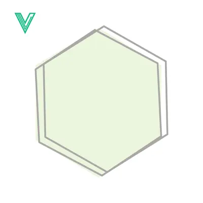 Geometric Hexagon Shape with Subtle Outline