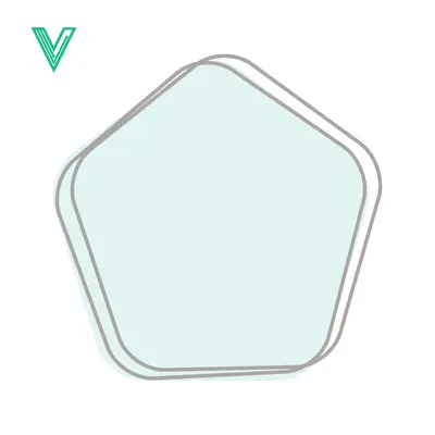 Aset premium populer: Abstract Geometric Shape with Soft Edges