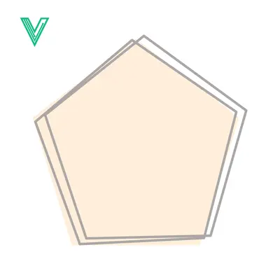 Geometric Pentagon Shape with Subtle Overlay