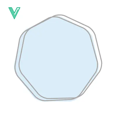Abstract light blue organic shape with soft outline