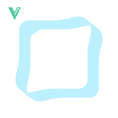 Aset premium populer: Abstract Light Blue Square Border on White Background
