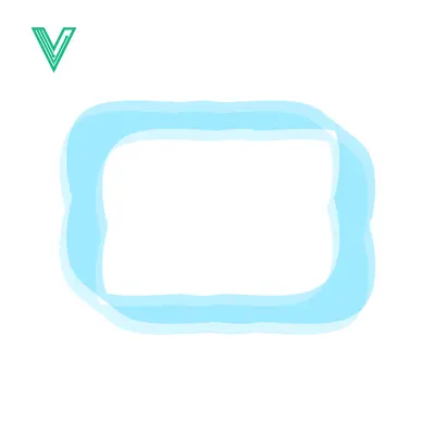Abstract Light Blue Blob Frame