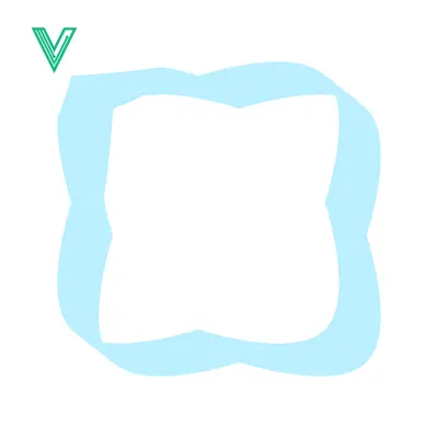 Premium design asset: Abstract Light Blue Irregular Square Frame on White Background