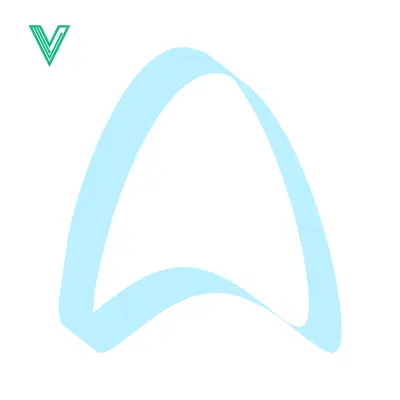 Abstract Light Blue Curve Shape