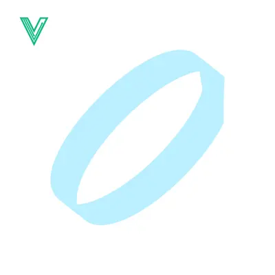Simple Light Blue Ring Icon Isolated on White Background