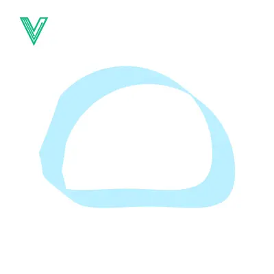Abstract Light Blue Blob Shape