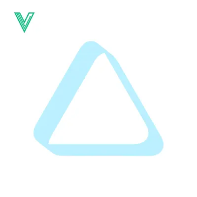 Abstract Light Blue Triangle Shape