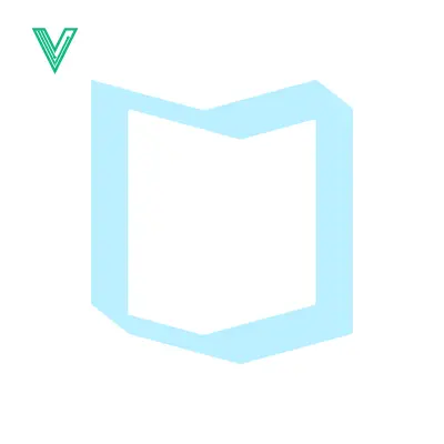 Open Book Icon Minimalist Light Blue Outline