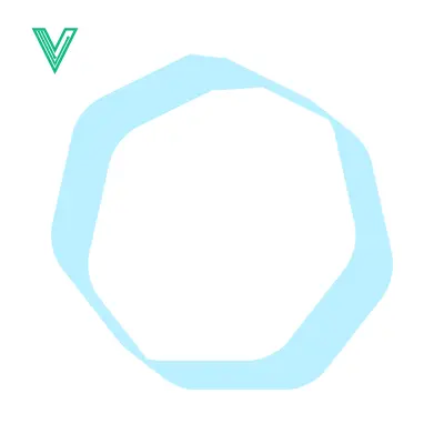 Aset desain premium: Abstract Light Blue Geometric Shape on White Background