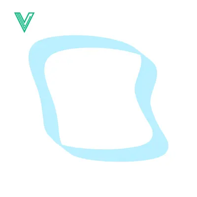 Abstract Light Blue Blob Shape
