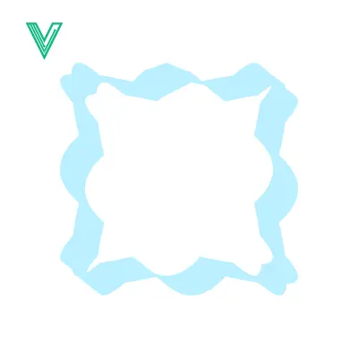 Abstract Blue Wavy Border Frame with White Space