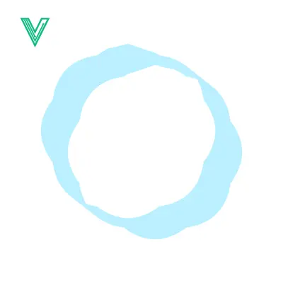 Abstract Light Blue Organic Ring Shape