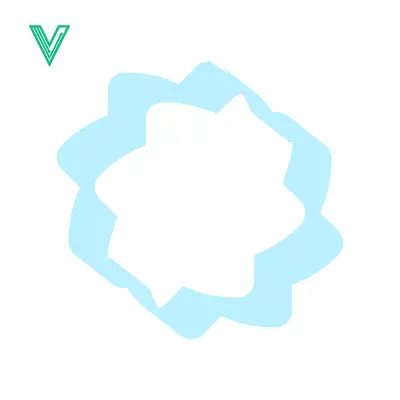 Abstract Light Blue Blob Shape