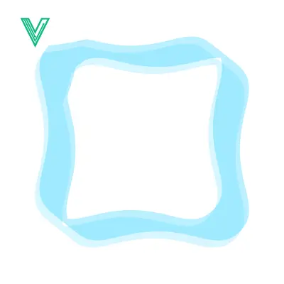 Aset desain premium: Abstract Light Blue Wavy Square Frame Border