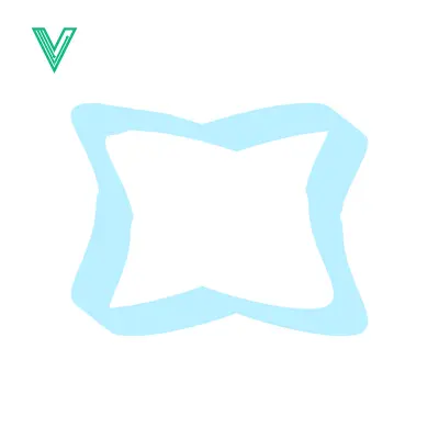 Abstract Light Blue Wavy Border Frame