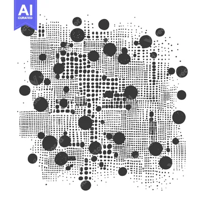 Aset premium populer: Abstract Black and White Pattern with Circles and Dots