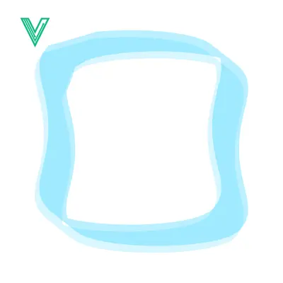 Aset premium populer: Abstract Light Blue Organic Shape Border Frame