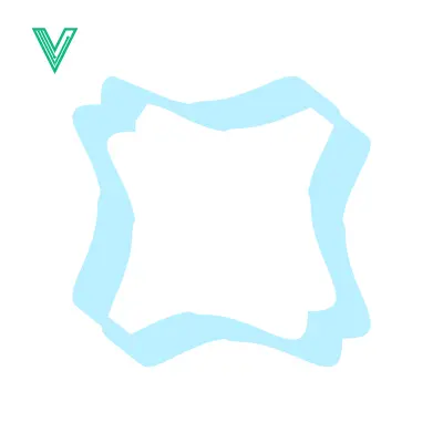 Abstract Light Blue Wavy Border Frame