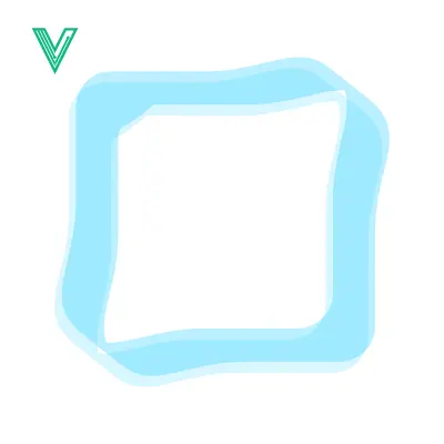 Abstract Blue Square Frame with Soft Edges