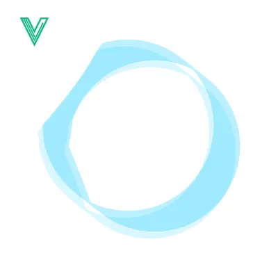 Abstract Blue Circle Swirl