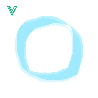 Abstract Light Blue Organic Circle Shape