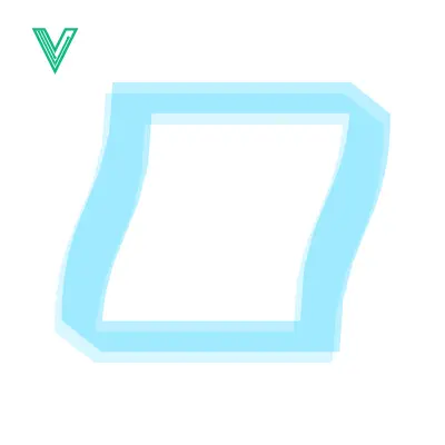 Abstract Light Blue Square Shape with Soft Edges