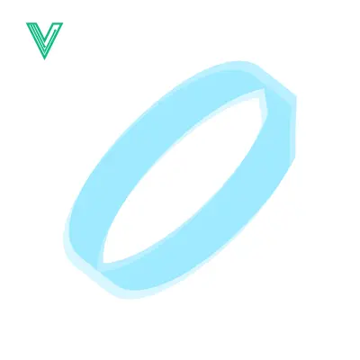 Simple Light Blue Ring Icon on White Background