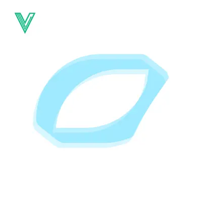 Abstract Light Blue Oval Shape with Soft Edges