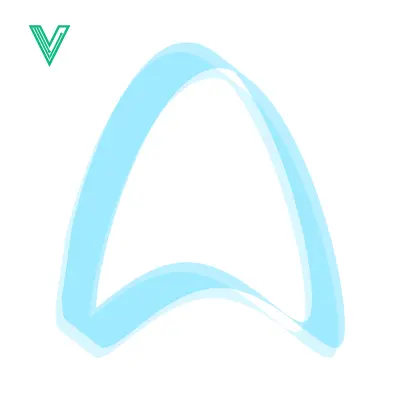 Abstract Light Blue Arrow Shape