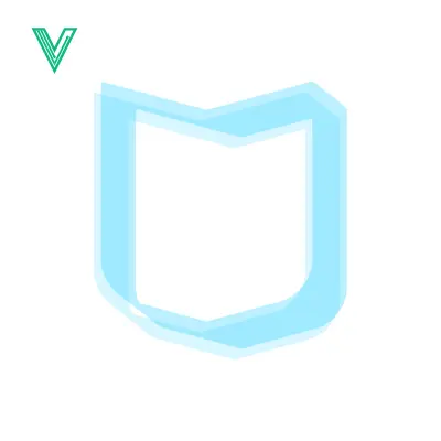 Aset premium populer: Abstract Blue Shield Icon Minimalist Design