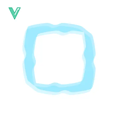 Abstract Blue Square Frame with Soft Edges