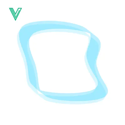 Abstract Blue Organic Shape Border