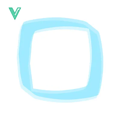 Abstract Light Blue Square Frame with Soft Edges