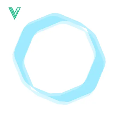 Abstract Blue Ring Shape with Soft Edges