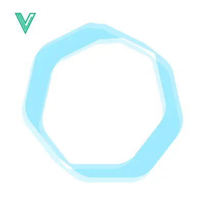 Abstract Blue Geometric Shape with Soft Edges