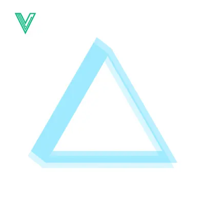 Abstract Geometric Light Blue Triangle Shape