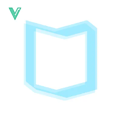 Aset desain premium: Minimalist Blue Open Book Icon