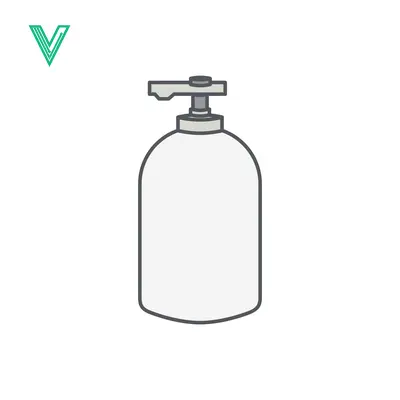 Simple Line Drawing of a Pump Bottle Dispenser