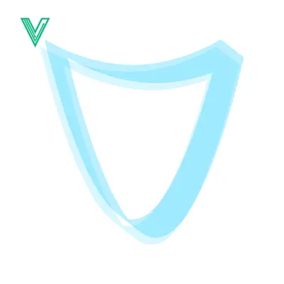 Abstract Blue Shield Shape