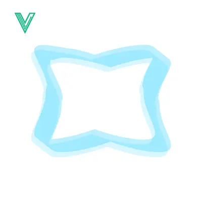 Aset premium populer: Abstract Blue Wavy Border Frame with White Space