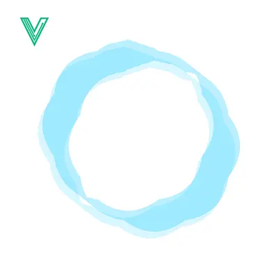 Abstract Light Blue Ring Shape with Soft Edges