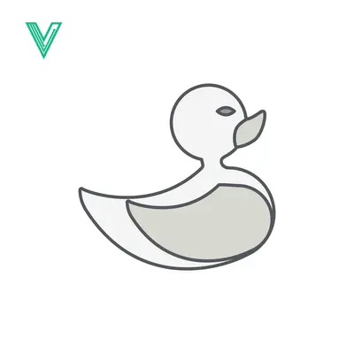 Minimalist White Duck Illustration Simple Line Art