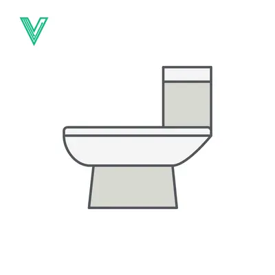 Aset premium populer: Modern Toilet Icon Vector Illustration