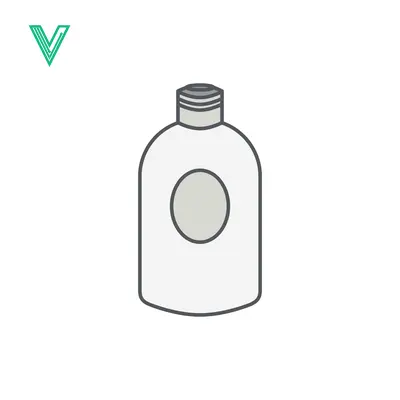 Simple Illustration of a Lotion Bottle with a Label